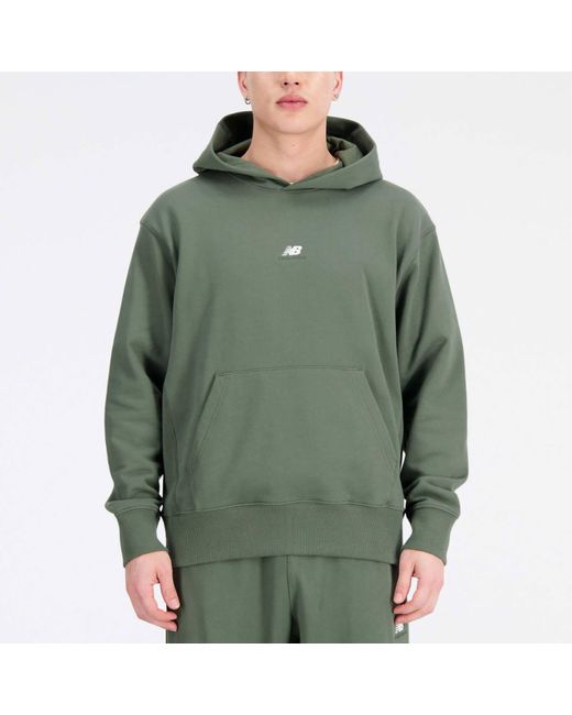 New Balance Green Athletics Remastered Graphic French Terry Hoodie for men