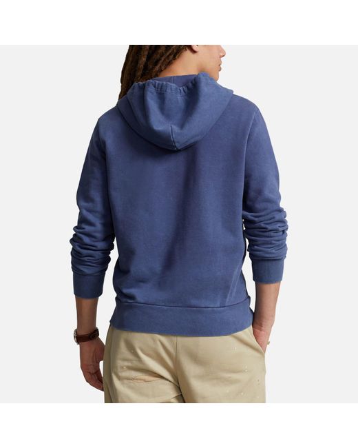 Polo Ralph Lauren Blue Cotton-Jersey Zip-Through Hoodie for men