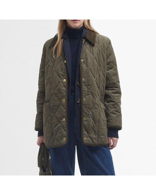 Barbour Black Cornelia Quilted Cotton-Corduroy Jacket