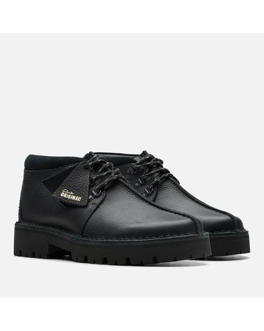 Clarks Black Desert Trek Xl Leather Shoes for men