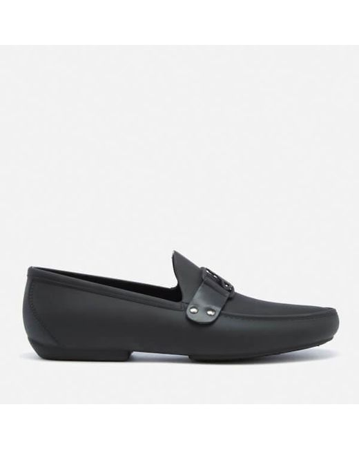 Vivienne Westwood Black Men's Frame Orb Moccasin Shoes for men