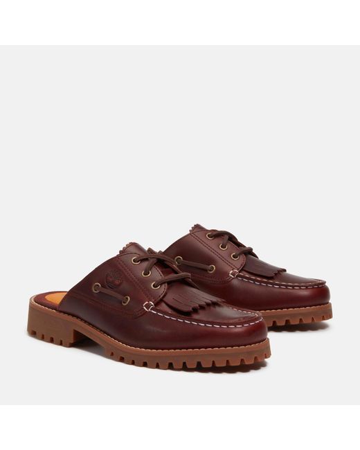 Timberland Brown Noreen Mule Shoe For Women In Burgundy, Woman, Burgundy, Size: 3.5