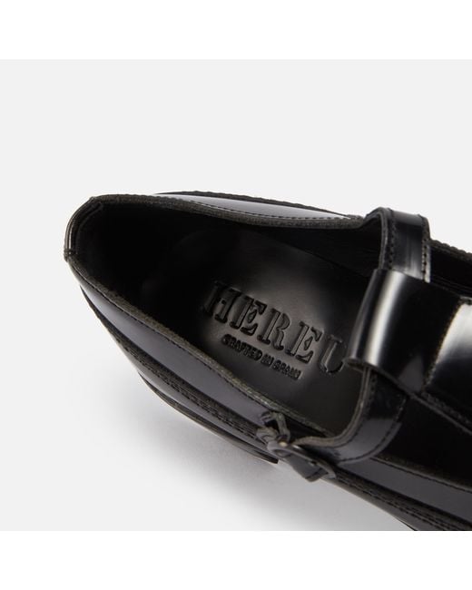 Hereu Black Lluisa Polished Leather Flats