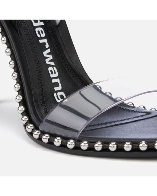 Alexander Wang Metallic Nova Faux Leather Heeled Sandals