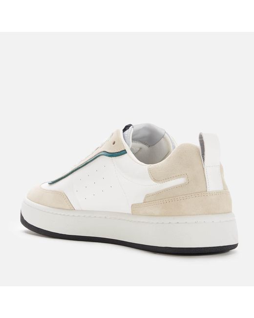 leather cupsole trainers