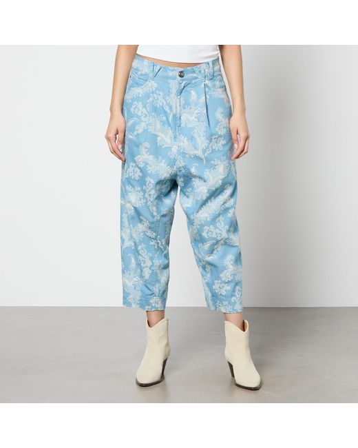 Vivienne Westwood Blue Macca Denim-Jacquard Tapered Jeans