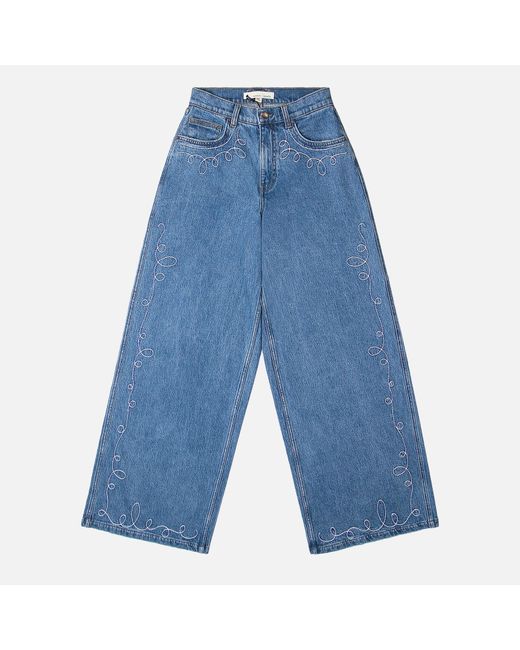 Dear Bay Wide Leg Jeans by Seventy Mochi - Mineral Red