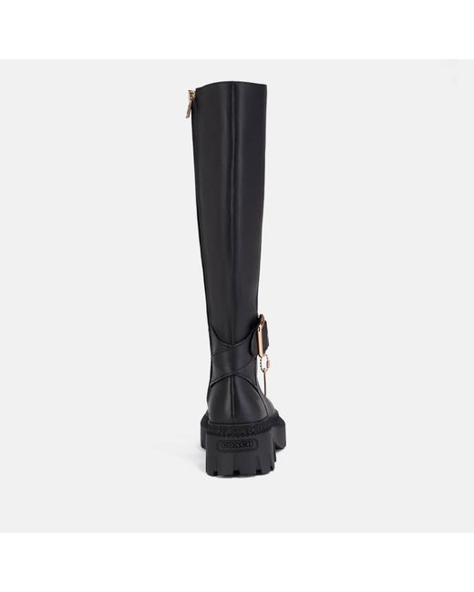 COACH Black James Leather Knee-high Boots