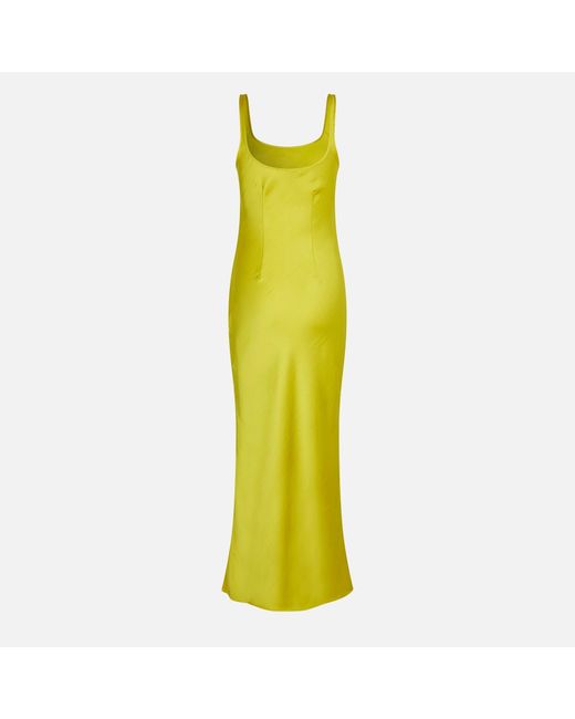Samsøe & Samsøe Yellow Sunna 12956 Recycled Satin Maxi Dress