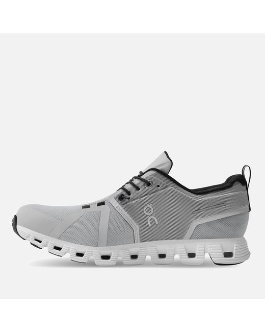 On Shoes Gray Cloud 5 Waterproof Mesh Running Trainers