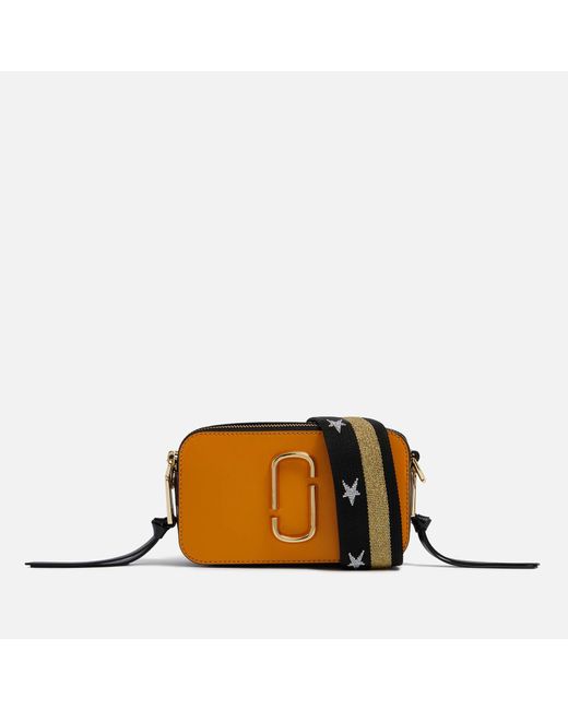 Marc Jacobs Brown The Snapshot Americana Saffiano Leather Bag