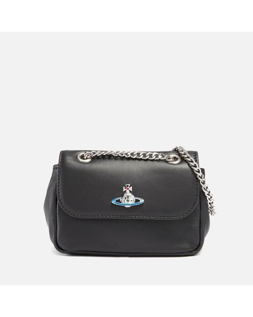 Vivienne Westwood Leather Nappa Small Shoulder Bag With Chain in Black ...