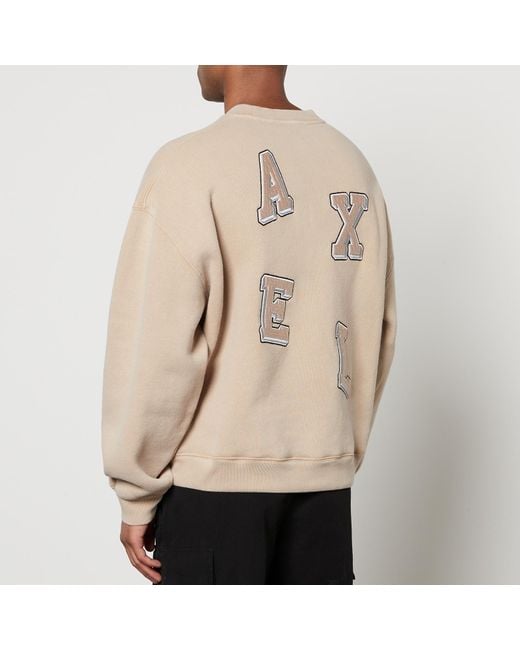 Axel Arigato Natural Typo Embroidered Organic Cotton-Jersey Sweatshirt for men