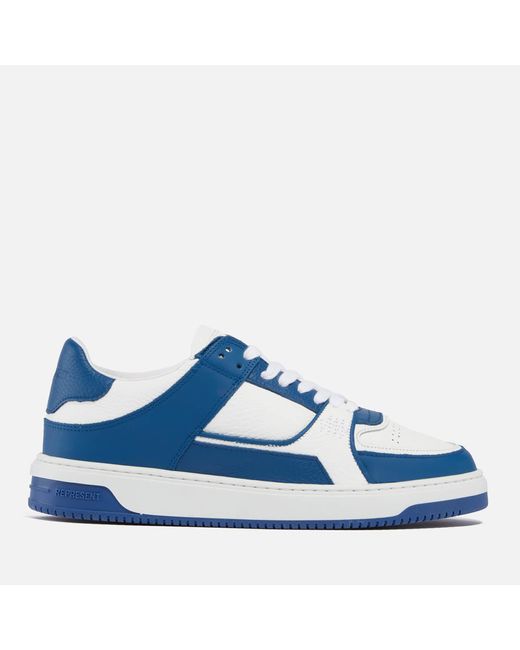 Represent Blue Apex Panelled Leather Sneakers for men