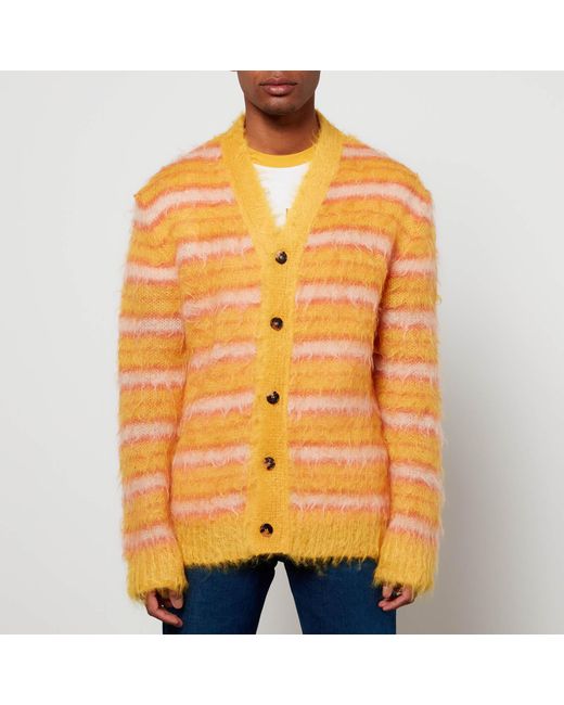 Marni Yellow Mohair Cardigan for men