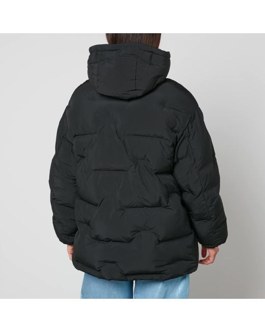 Ganni Quilted Shell Puffer Jacket in Black | Lyst UK