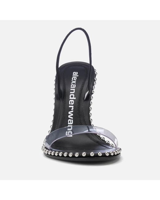 Alexander Wang Metallic Nova Faux Leather Heeled Sandals