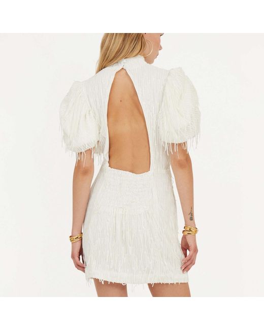 ROTATE BIRGER CHRISTENSEN White Embellished Mini Dress