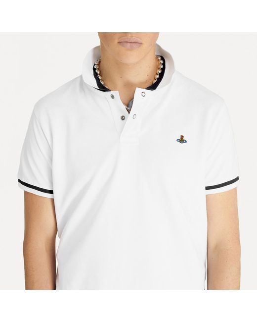 Vivienne Westwood White Classic Cotton-Piqué Polo Shirt for men