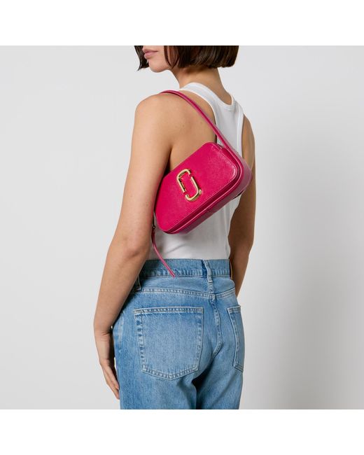 Marc Jacobs Pink The Slingshot Leather Snapshot Bag