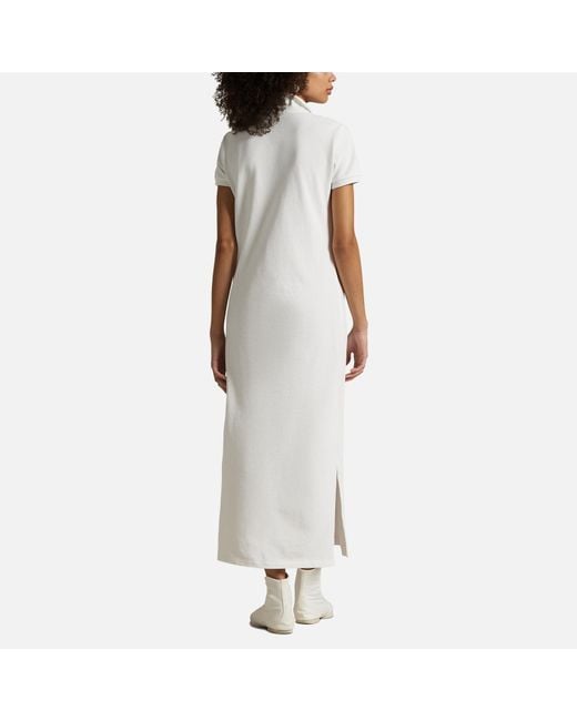 Polo Ralph Lauren White Cotton-Mesh Polo Dress