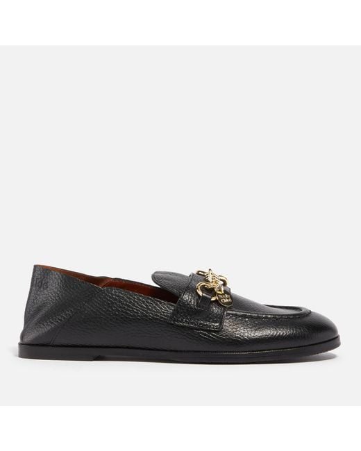 See By Chloé Black Aryel Leather Loafers