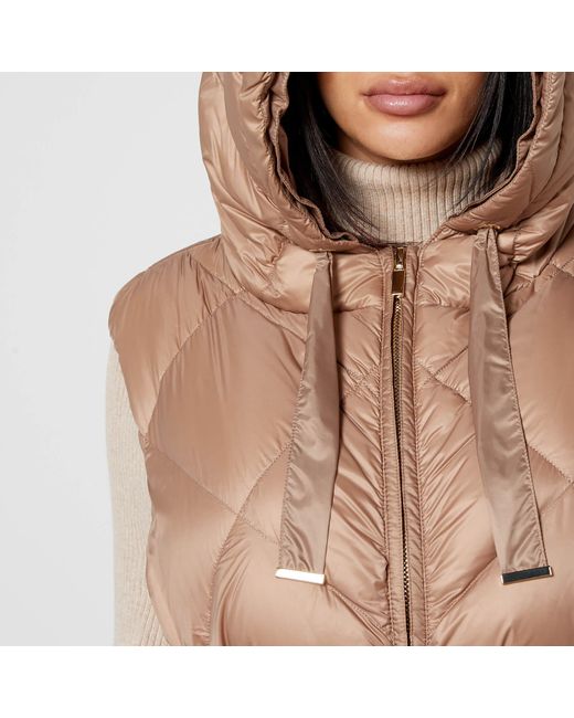 Max Mara The Cube Natural Tregil Quilted Shell Down Gilet