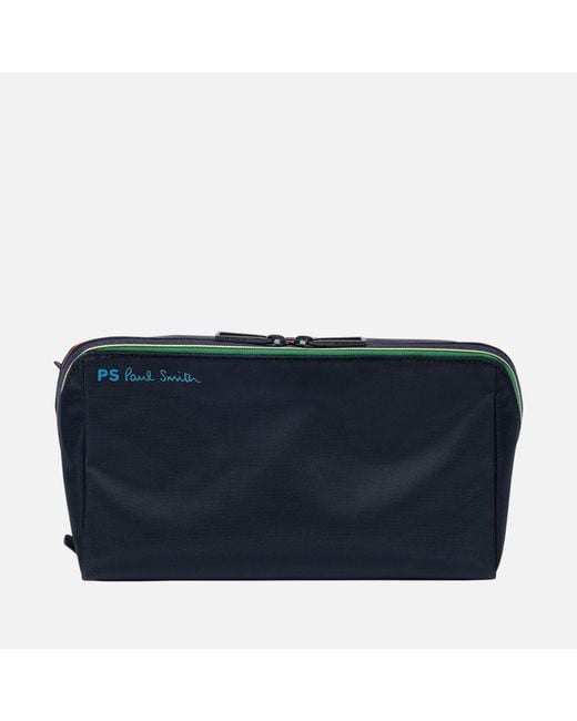 PS by Paul Smith Blue Nylon Wash Bag for men