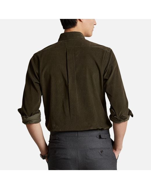 Polo Ralph Lauren Green Custom-fit Cotton-corduroy Shirt for men