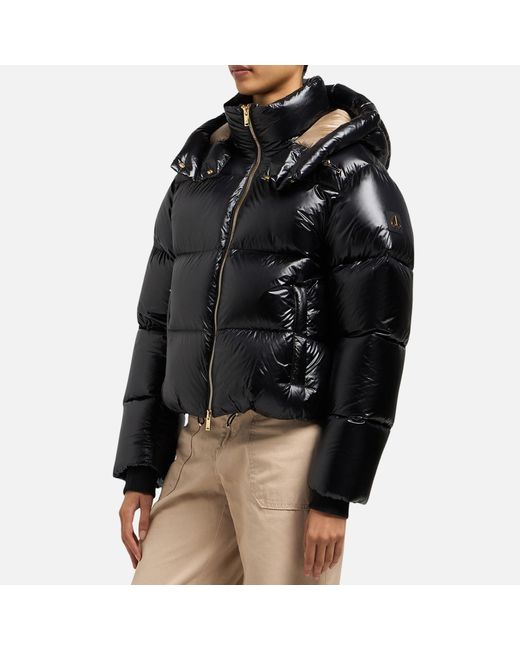 Moose Knuckles Black Moonstone Patent Nylon Jacket