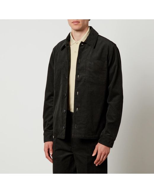 Fred Perry Black Waffle Cotton-corduroy Overshirt for men