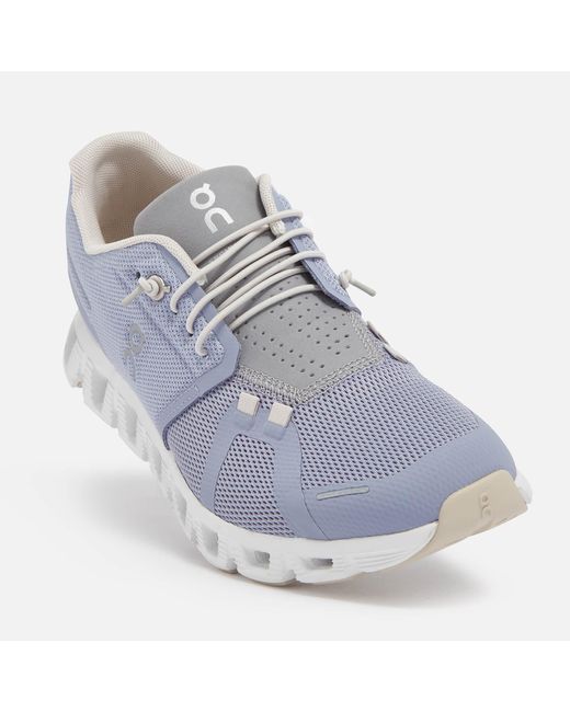 On Shoes Blue Cloud 5 Mesh Trainers