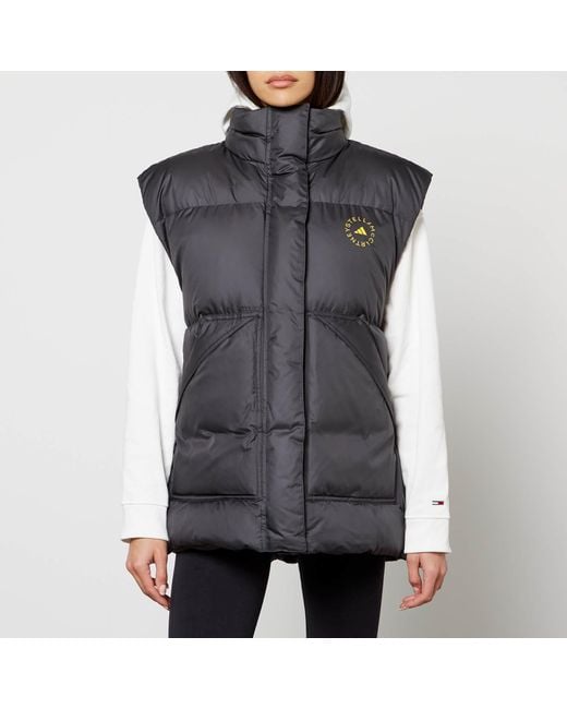 Adidas By Stella McCartney Black Quilted Shell Puffer Gilet