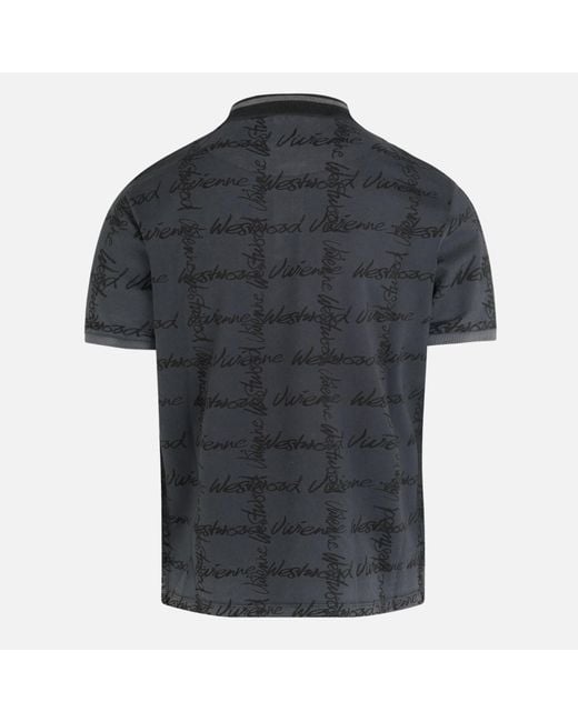 Vivienne Westwood Black Classic Cotton-Piqué Polo Shirt for men
