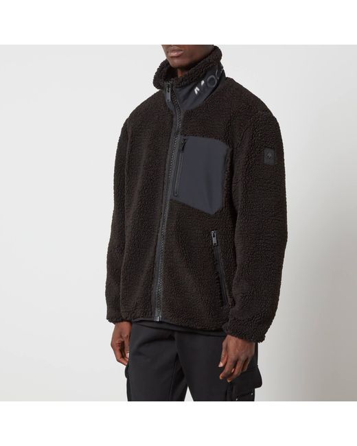 Moose Knuckles Black Saglek Fleece Jacket for men