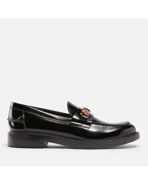 Tod's Black Gomma Basso Patent-Leather Loafers