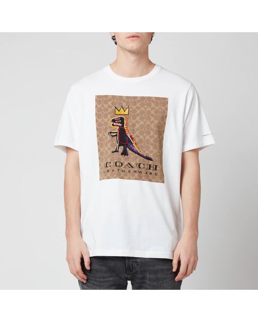 COACH White X Jean-michel Basquiat T-shirt for men