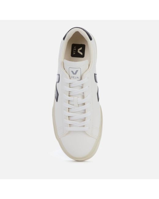 Veja White Campo Chrome Free Leather Trainers