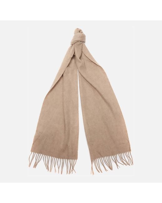Barbour Natural Lambswool Woven Scarf