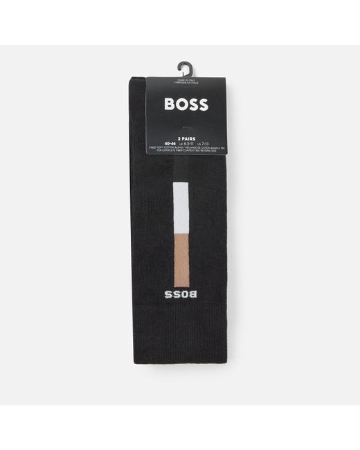 Boss Black 2 Pack Iconic Stripe Sports Socks for men