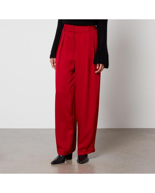 By Malene Birger Red Piscali Woven Trousers