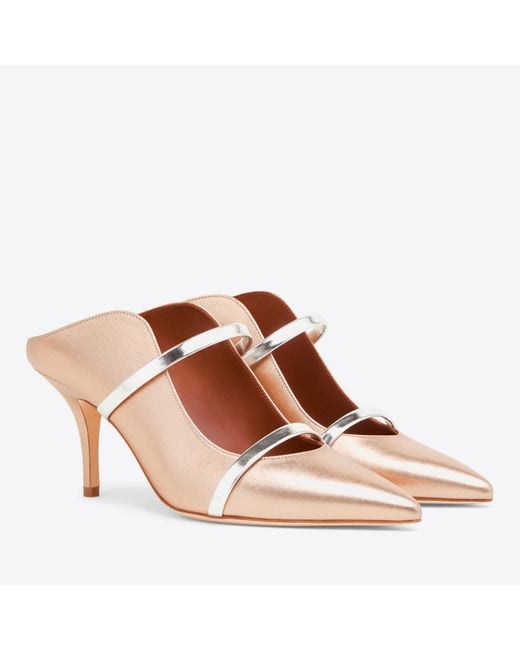Malone Souliers Pink Maureen 70 Leather Heeled Mules