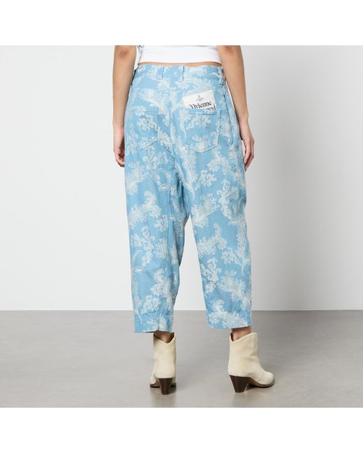 Vivienne Westwood Blue Macca Denim-Jacquard Tapered Jeans