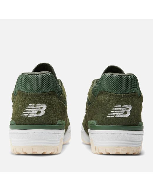 New Balance Green 550 Suede And Mesh Trainers for men