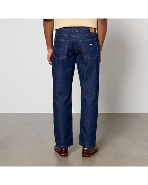 Maison Kitsuné Blue Straight Denim Jeans for men