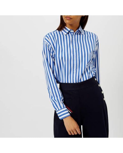 Polo Ralph Lauren Blue Women's Ramsey Stripe Shirt