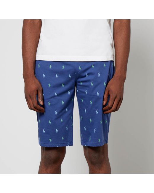Polo Ralph Lauren Cotton All Over Print Slim Sleep Shorts in Blue for ...