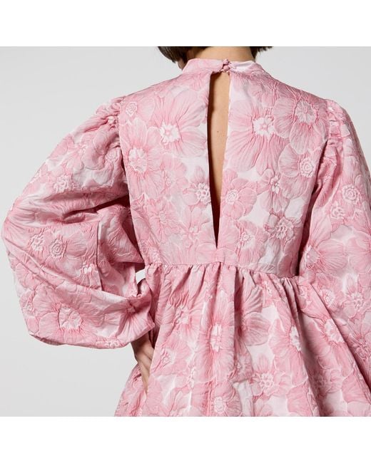 Sister Jane Pink Dream Collectors Floral-Jacquard Mini Dress