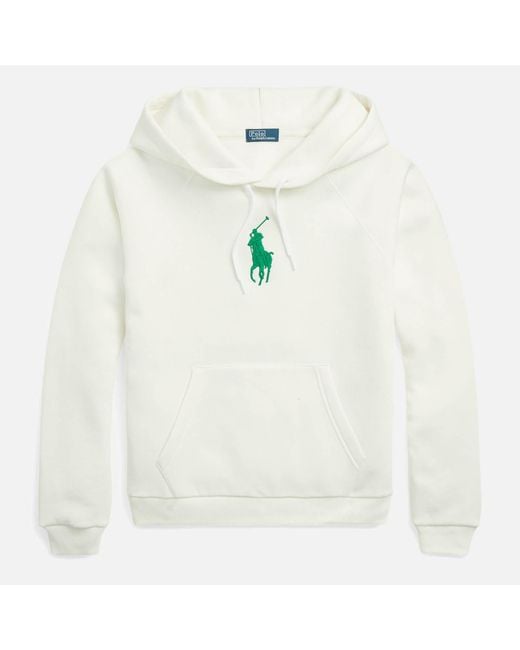 Polo Ralph Lauren White Loopback Cotton-Jersey Hoodie