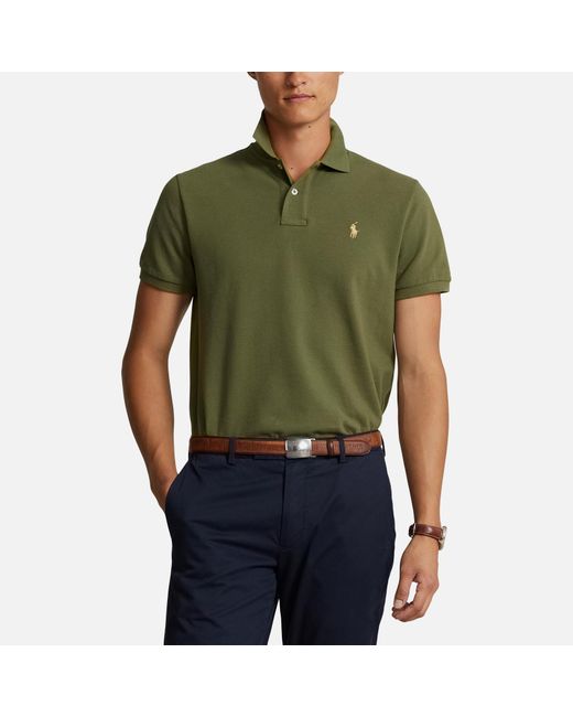 Polo Ralph Lauren Custom-Slim-Fit Poloshirt aus Piqué in Green für Herren